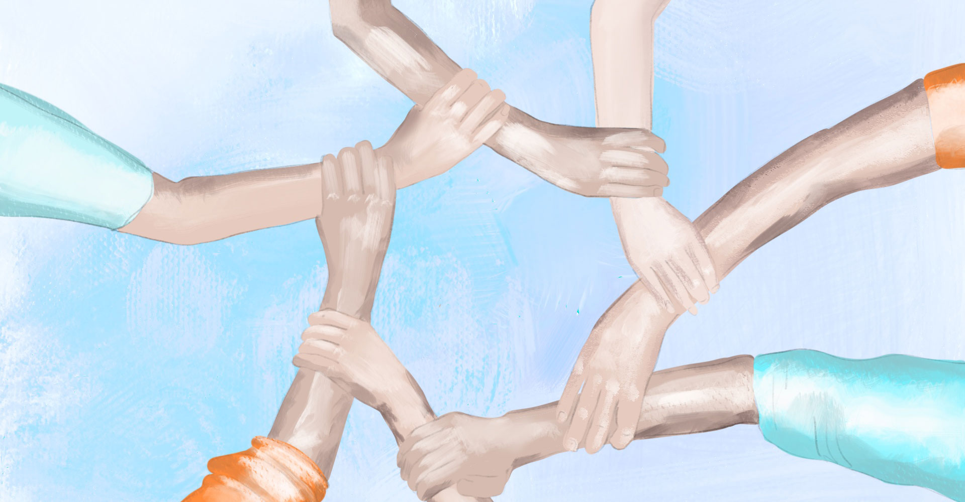 6-haende-die-sich-halten-in-form-eines-kreises